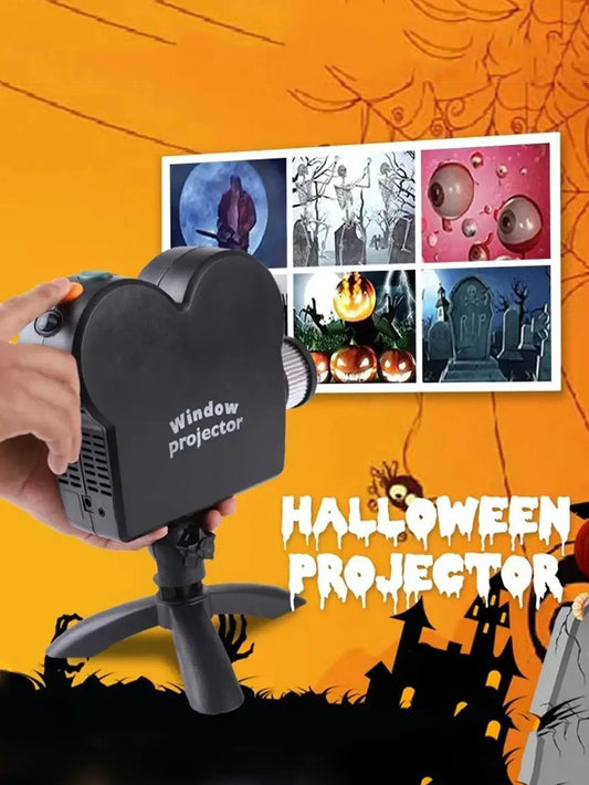 Halloween Christmas Projector Holiday Holographic Projection Lamp Outdoor Garden Lighting Party Decoration Built-In 12 Movies